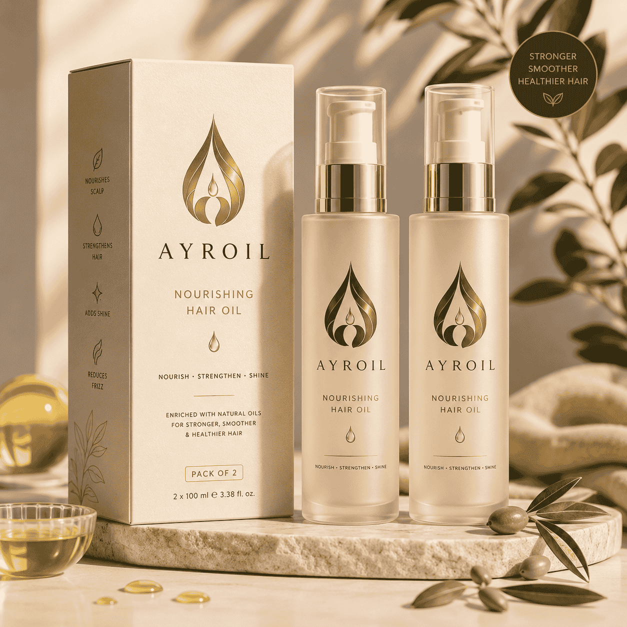 Ayroil Nourishing Hair Oil - Pack of 2 thumbnail 2